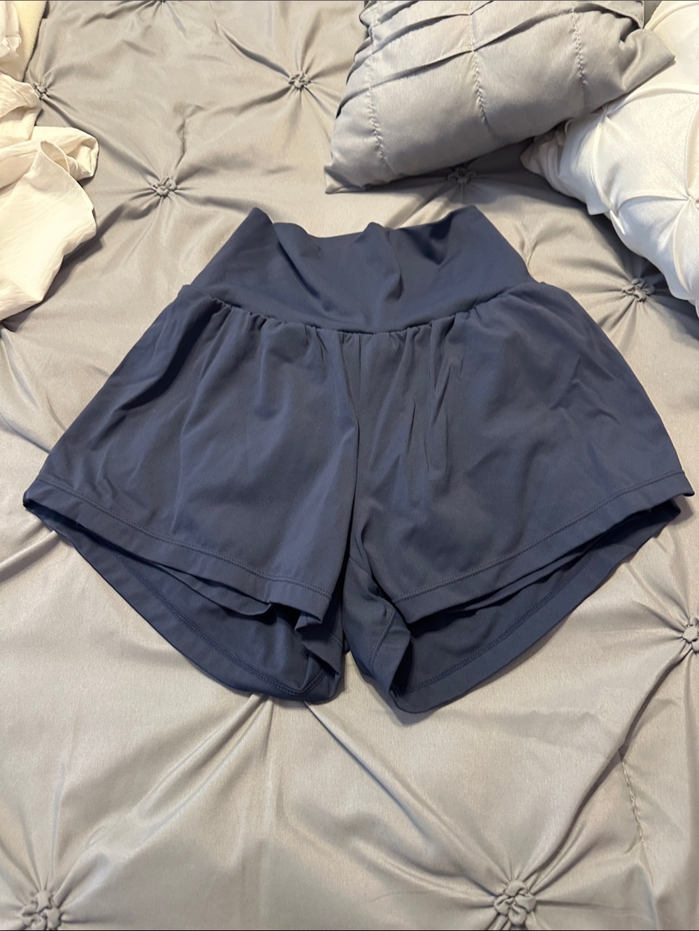 Women’s High-Waist Navy Athletic Shorts